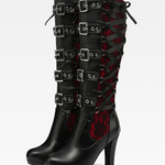 Black And Red Gothic Boots
