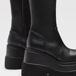 Black Knee High Platform Boots