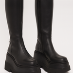 Black Knee High Platform Boots