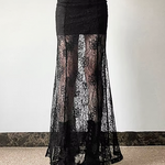 Black Lace Maxi Skirt