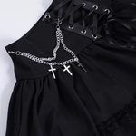 Black Layered Mini Skirt