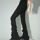 Black Ruched Jeans