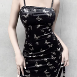 Black Velvet Butterfly Dress