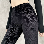 Black Velvet Flare Pants