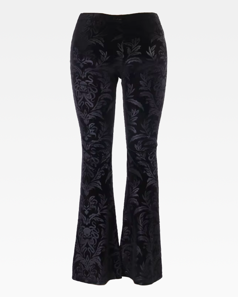 Black Velvet Flare Pants