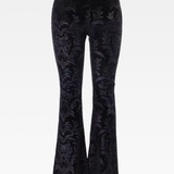 Black Velvet Flare Pants