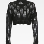 Distressed Knit Crop Top