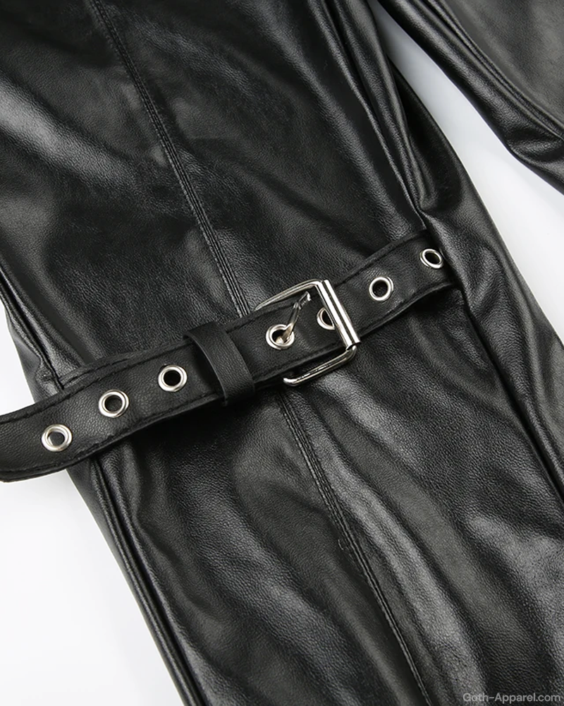 Faux Leather Flare Pants