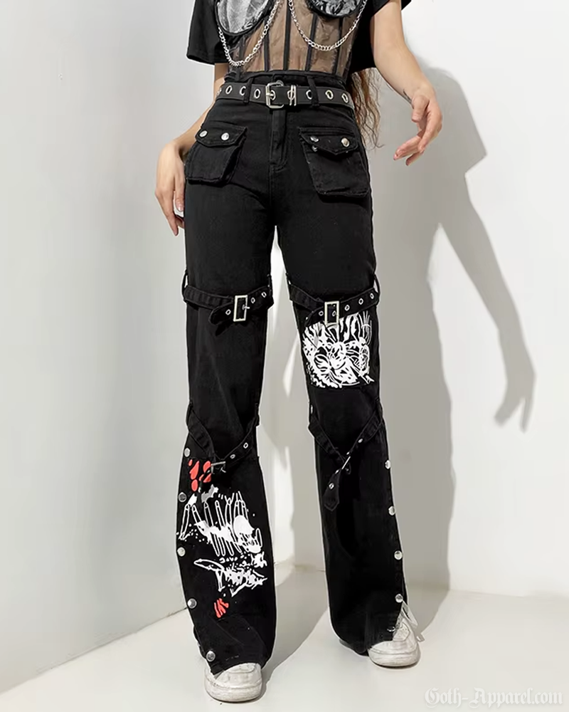 Goth Buckle Pants