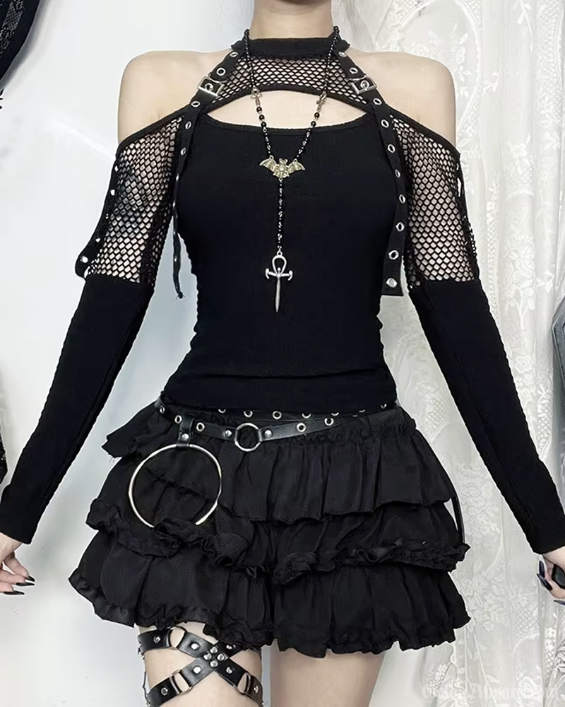 Goth Fishnet Top