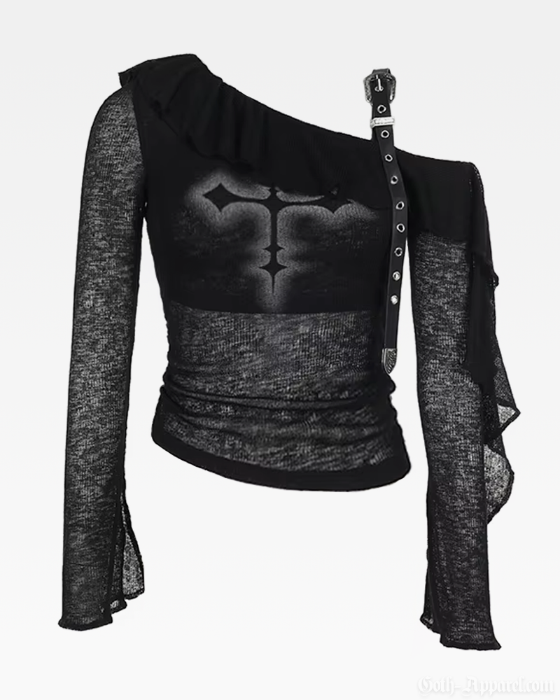 Goth Off The Shoulder Top