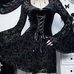 Gothic Bell Sleeve Dress