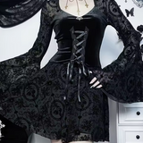Gothic Bell Sleeve Dress