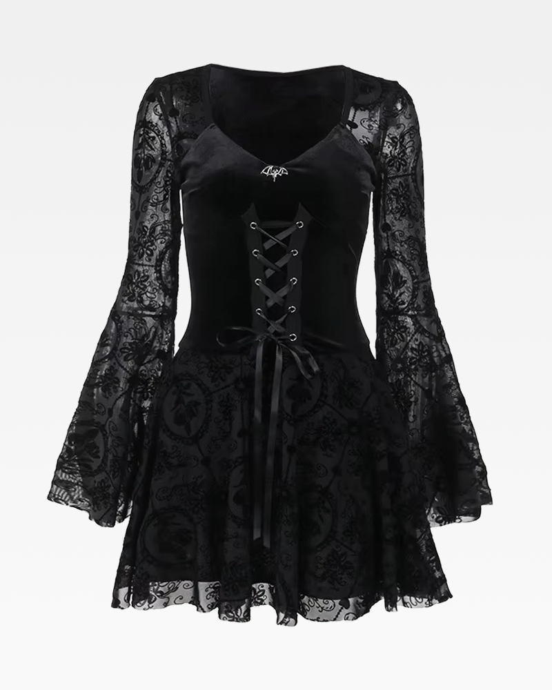 Gothic Bell Sleeve Dress