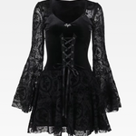 Gothic Bell Sleeve Dress