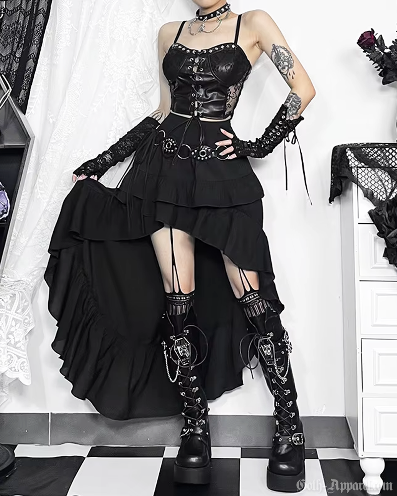Gothic High Low Skirt