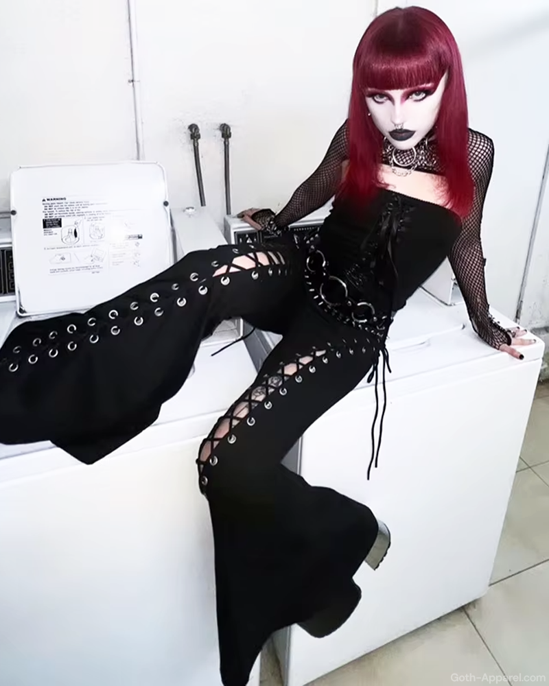Gothic Lace Up Pants
