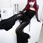 Gothic Lace Up Pants