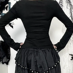 Gothic Lace Up Top