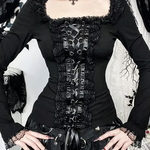 Gothic Lace Up Top