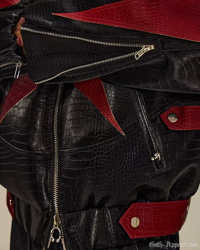 Gothic Leather Jacket Mens