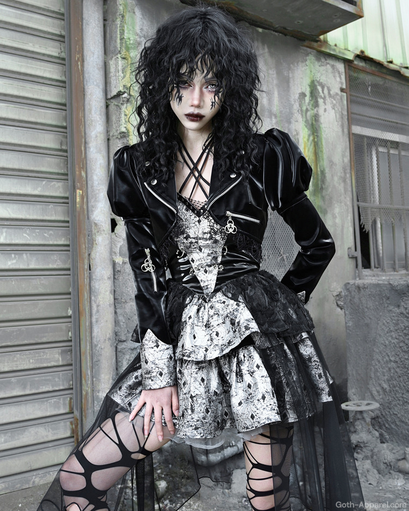 Gothic Leather Jacket Womens