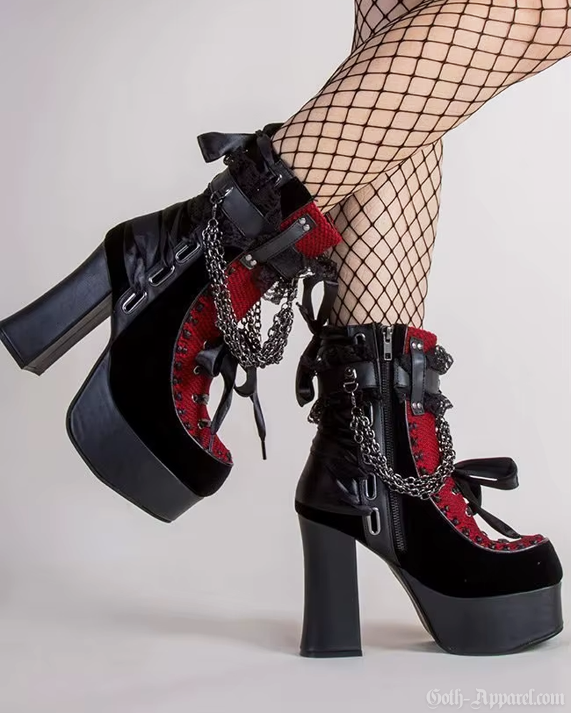 Gothic Platform Ankle Boots