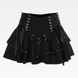 Lace Up Mini Skirt