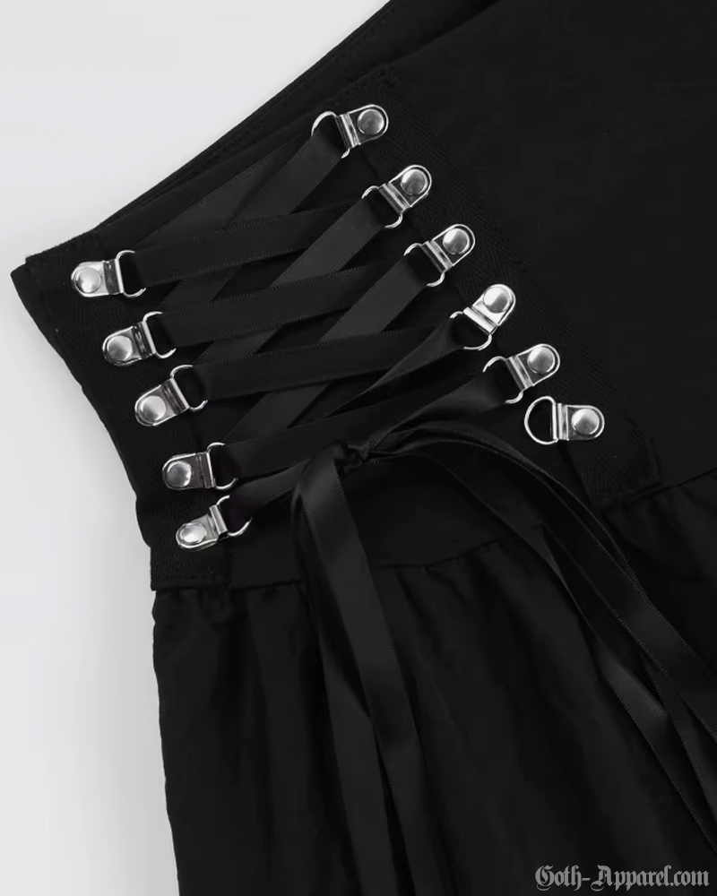 Lace Up Mini Skirt