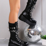 Mid Calf Goth Boots
