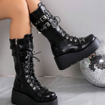 Mid Calf Platform Boots
