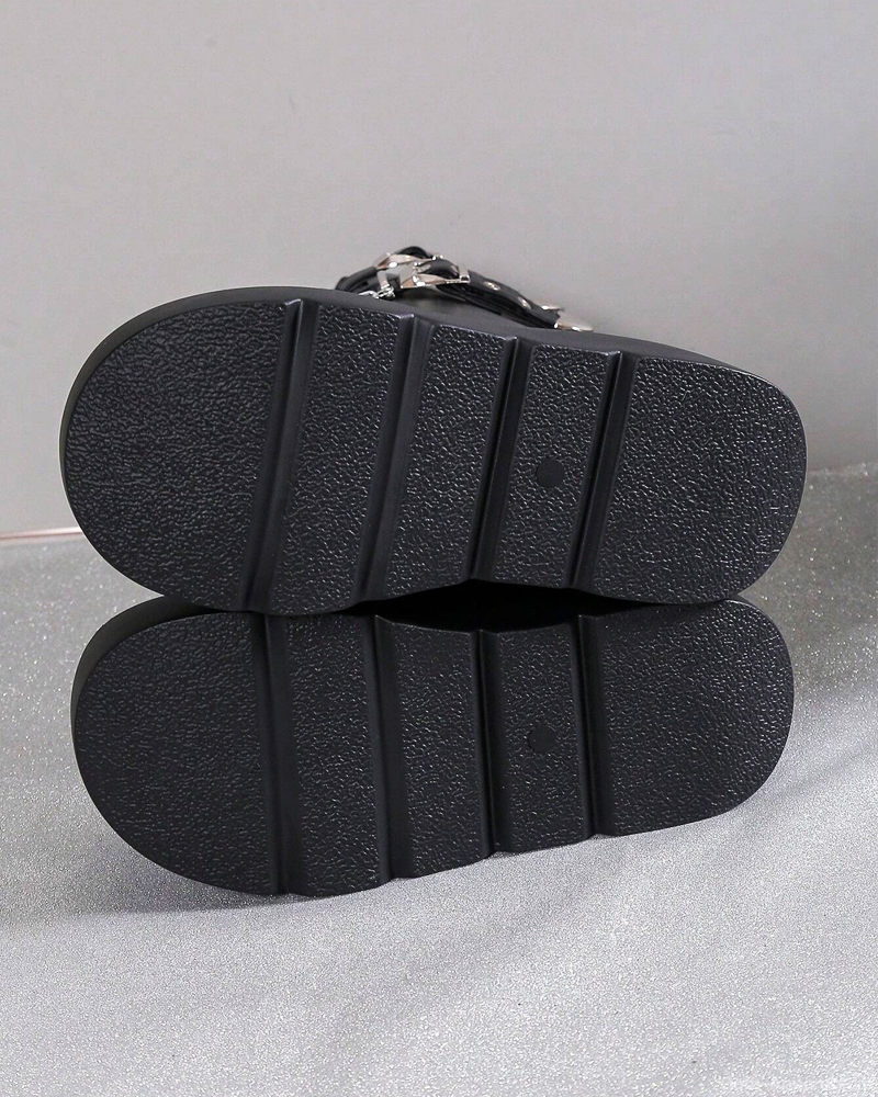 Mid Calf Platform Boots