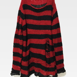 Red And Black Striped Sweater