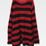 Red And Black Striped Sweater