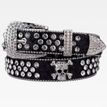 Rhinestone Skull Belt