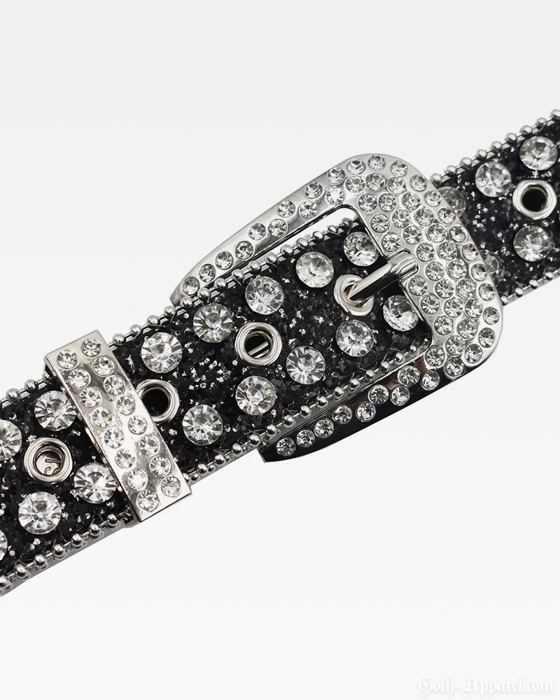 Rhinestone Skull Belt