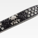 Rhinestone Skull Belt