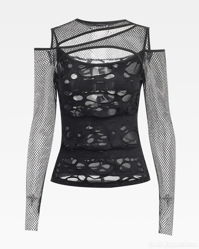 Ripped Mesh Top