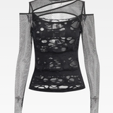 Ripped Mesh Top