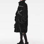 Long Black Faux Fur Coat Womens