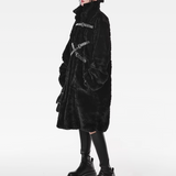 Long Black Faux Fur Coat Womens