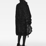 Long Black Faux Fur Coat Womens