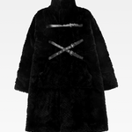 Long Black Faux Fur Coat Womens