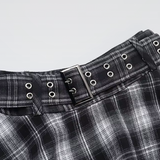 Asymmetrical Plaid Skirt