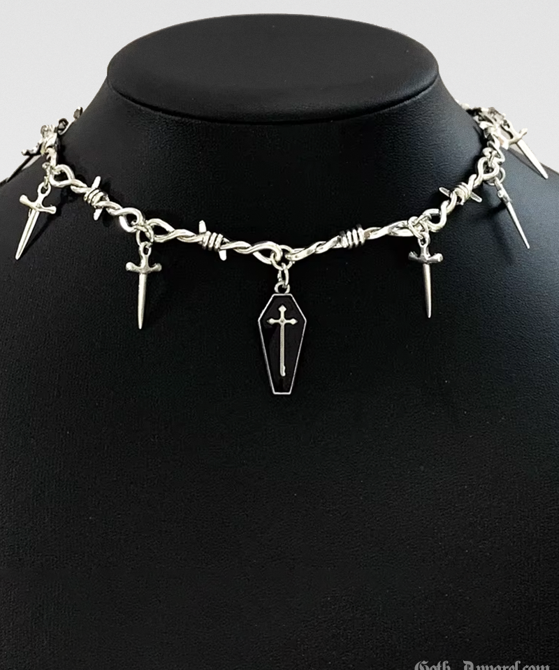 Barbed Wire Choker Necklace