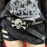 Belt With Skull Buckle
