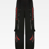 Black And Red Cargo Pants