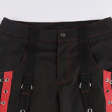 Black And Red Cargo Pants
