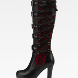 Black And Red Gothic Boots