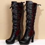 Black And Red Gothic Boots